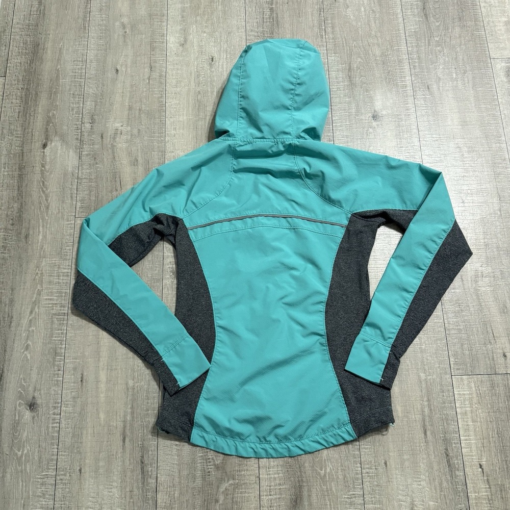 Avalanche Weather Shield Running Shell Full Zip Hooded Jacket Teal Women's Small - Picture 3 of 12
